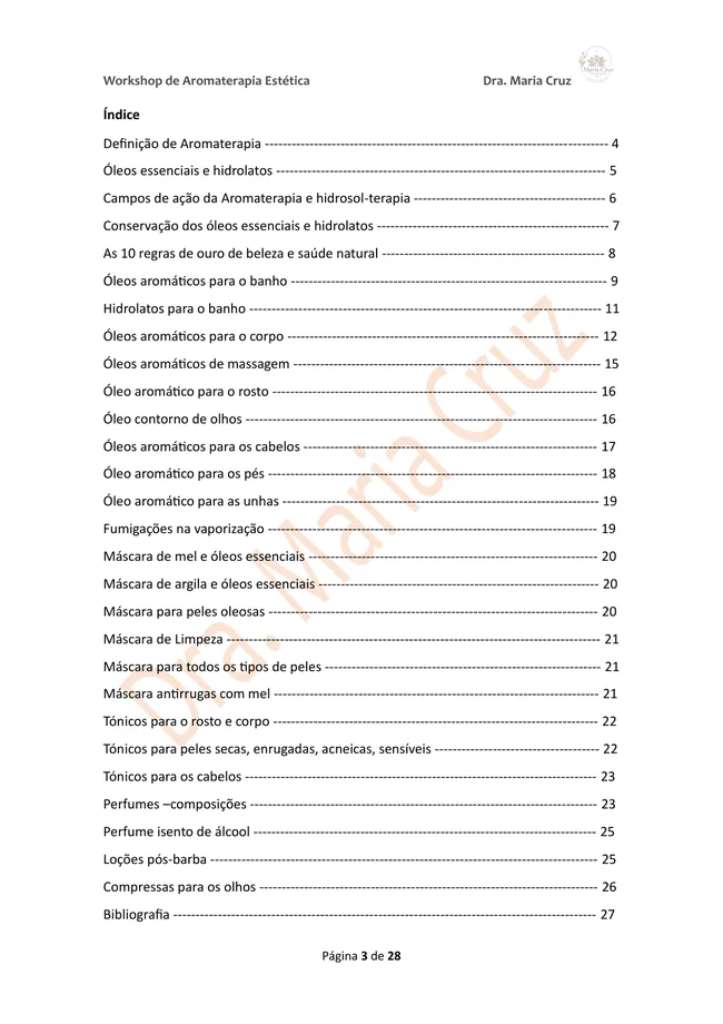 Índice do Manual de Apoio